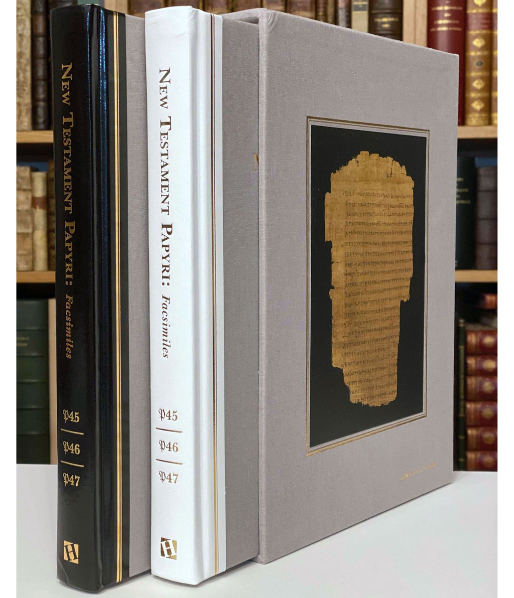 incunabula's tweet image. THE 'FIRST EDITION' OF THE NEW TESTAMENT

Not quite, but this is perhaps the closest we have: the Papyri P45, P46 &amp;amp; P47, mainly now in the Chester Beatty collection, date from the 3rd century &amp;amp; contain parts of all 4 Gospels, Acts, the Pauline epistles, Hebrews &amp;amp; Revelation.  1/3