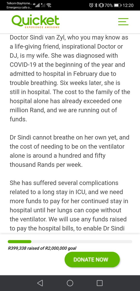 ChiChi Mchenga †♡ (@missmanjo_nomor) on Twitter photo Hey Guys 💕
Please spare some time to contribute to the lovely <a href="/sindivanzyl/">Duchess of Healing</a> ❤️
The donations will help her and her family cover medical bills as she recovers in hospital.
If you don't have the means to donate, please share this tweet.
quicket.co.za/fundraisers/13…
#GiftSindiLife Hey Guys 💕
Please spare some time to contribute to the lovely <a href="/sindivanzyl/">Duchess of Healing</a> ❤️
The donations will help her and her family cover medical bills as she recovers in hospital.
If you don't have the means to donate, please share this tweet.
quicket.co.za/fundraisers/13…
#GiftSindiLife