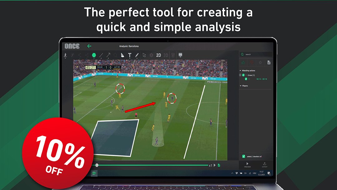 11OnceSport's tweet photo. Once Basic just got a redesign!
• Improved user experience
• Even easier to use
• Drawing and tagging, all in the same place
Get the redesigned Once Basic now and save money with a 10% discount!
https://t.co/N8SkK5zPuk
#OnceBasic #OnceSport #VideoAnalysis #coaching https://t.co/etxyGD1Xvc