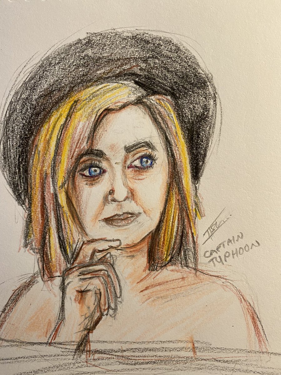 CTyph00n's tweet photo. Been a quick minute... 
Here’s a coloured drawing I just did, I don’t like the proportions of the eyes and the scale of features are off... 
But hey, practice helps I guess...
Hope ya enjoy :)
#drawing #art? #artwork? #sketchbook #rough #colour #color #portrait #face https://t.co/m4g37FBY8f