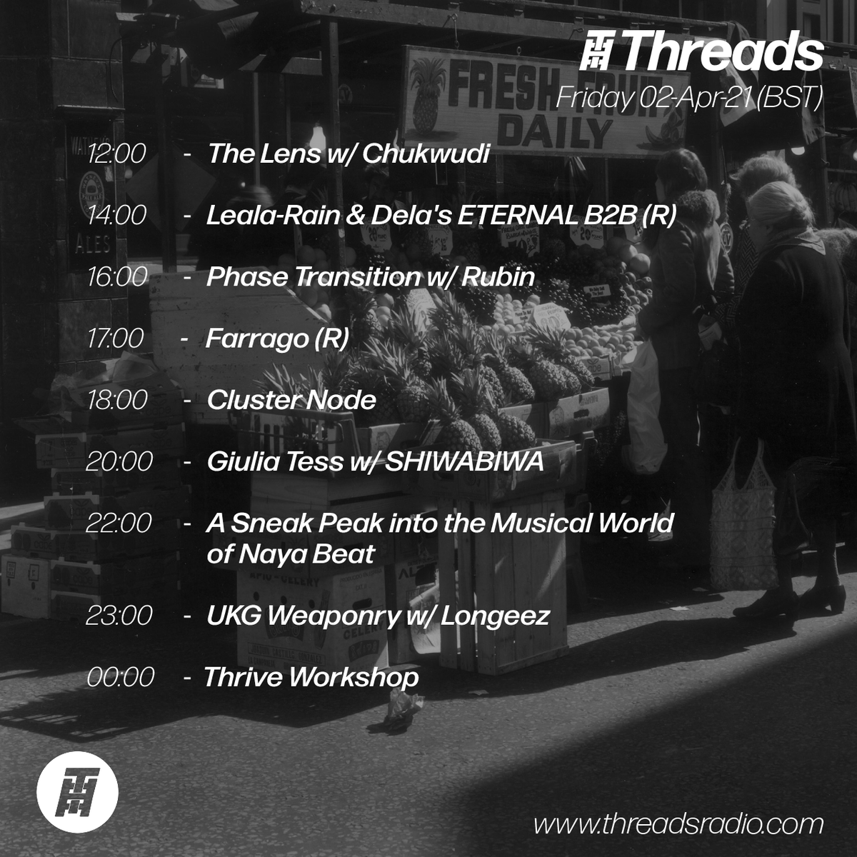 threadsradio's tweet photo. A mixed bag of delights to ease you nicely into the BH weekend featuring #experimental #jazz #techno #jungle #160 #club #bhangra #balaeric #synthpop and #japanese music.
🌐https://t.co/kREsLQrkzq 🌎 https://t.co/Ijiw9QzSQc