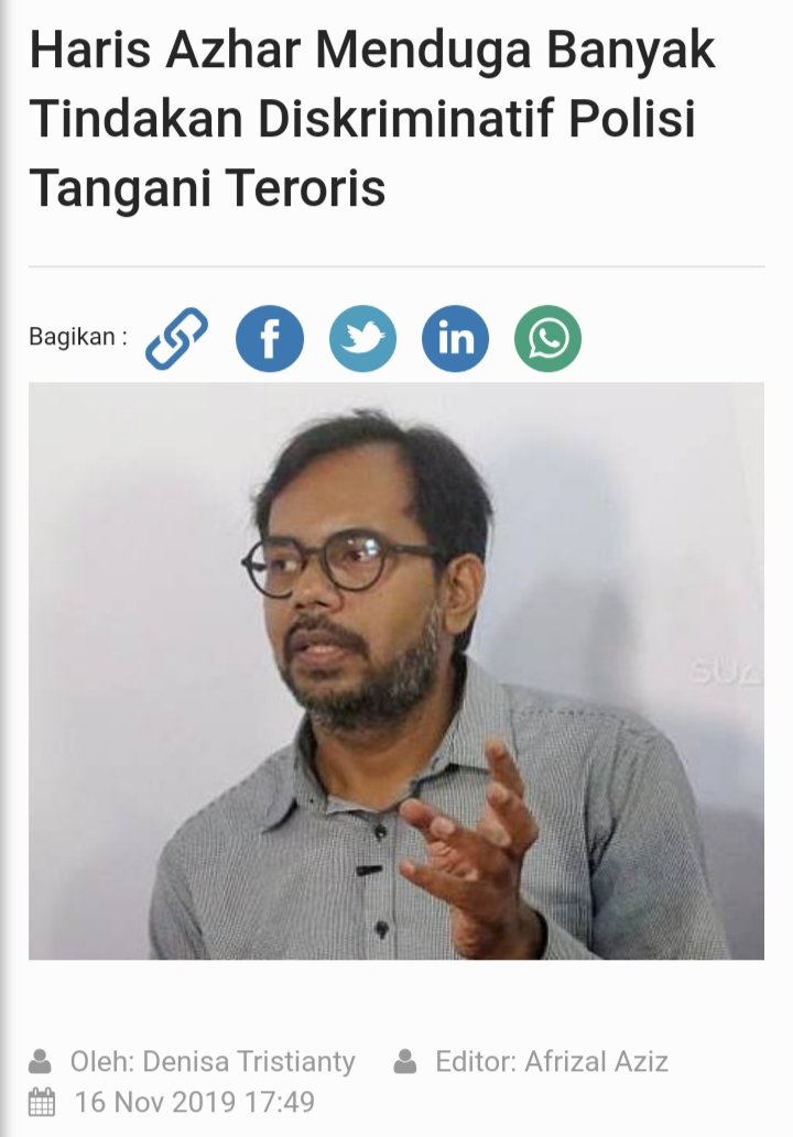 Adiii__fa's tweet photo. Apa saja dilakoni @haris_azhar demi uang. harga dirinya pun gak ragu dia gadaikan.
Jangankan membela teroris, membela bandar besar narkoba pun dia lakukan demi uang. https://t.co/3vgig0ePHt