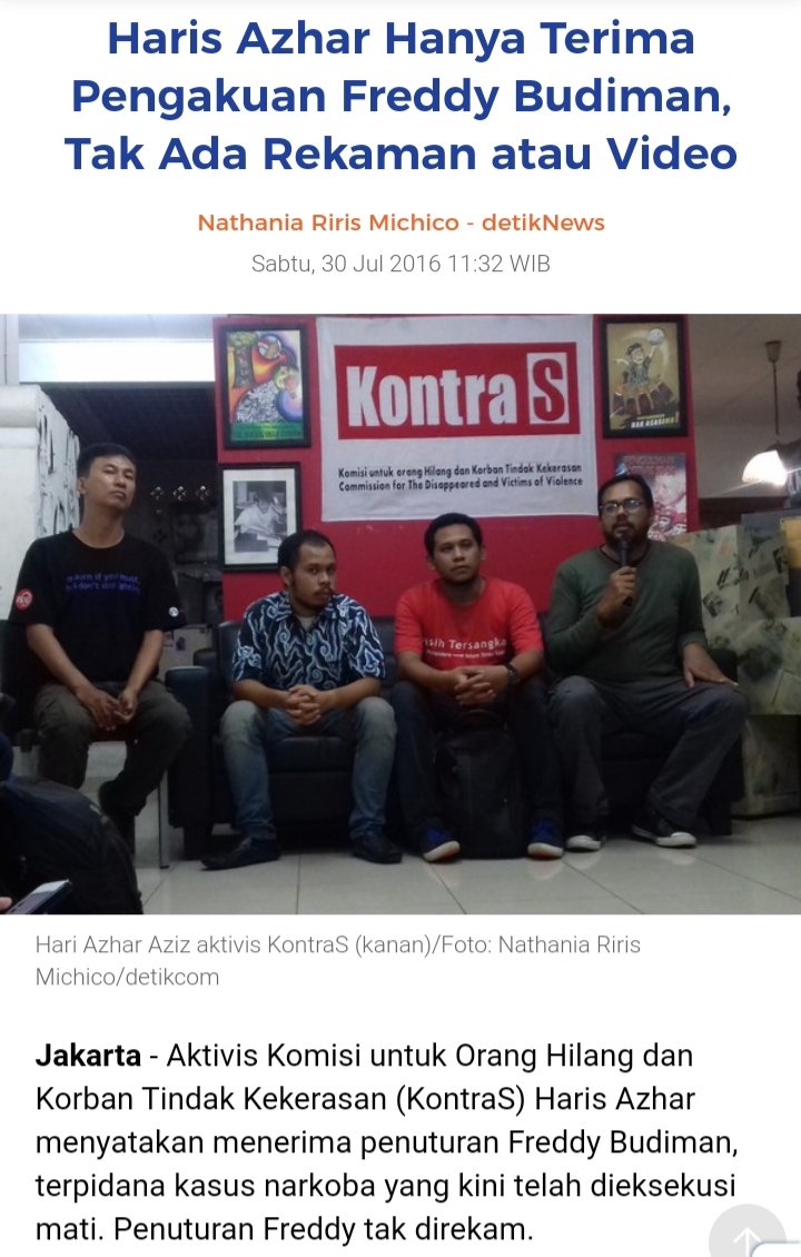 Adiii__fa's tweet photo. Apa saja dilakoni @haris_azhar demi uang. harga dirinya pun gak ragu dia gadaikan.
Jangankan membela teroris, membela bandar besar narkoba pun dia lakukan demi uang. https://t.co/3vgig0ePHt