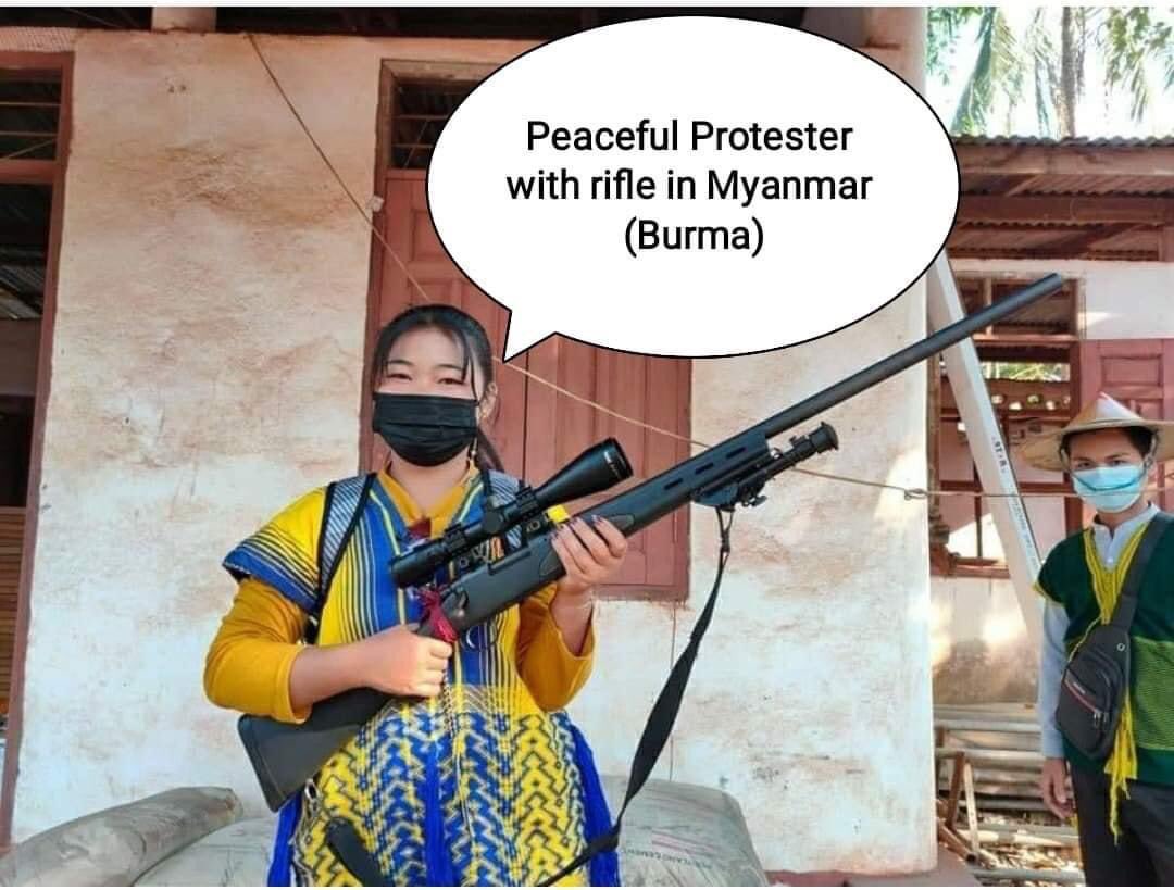 yellhtook's tweet photo. #WhatsHappeningInMyanmar 
#ChildrenRioters #PeacefulProtesters ?
#PipeGuns #Rifles
#Machetes #Arson
#ProtestersTurnViolentRioters
#ClarrisaWard ignored this?
#whatscnndoing? https://t.co/mauuUp8tRk