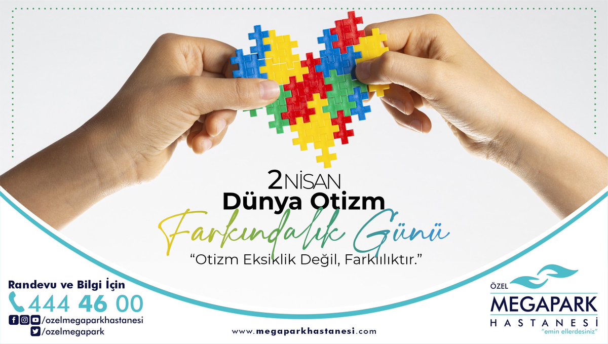 “Otizm Eksiklik Değil, Farklılıktır.”

#Kahramanmaraş
#ÖzelMegaparkHastanesi
#2NisanDünyaOtizmFarkındalıkGünü