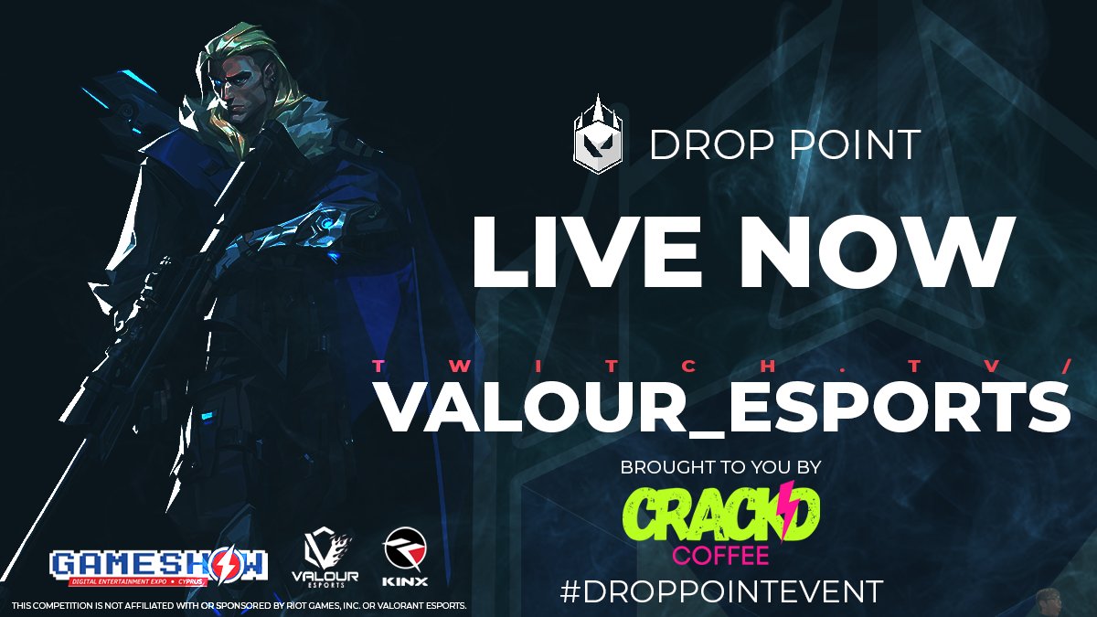 LIVE NOW!

GOGOGOGO 🔥🔥🔥🔥

twitch.tv/valour_esports
#DropPointEvent