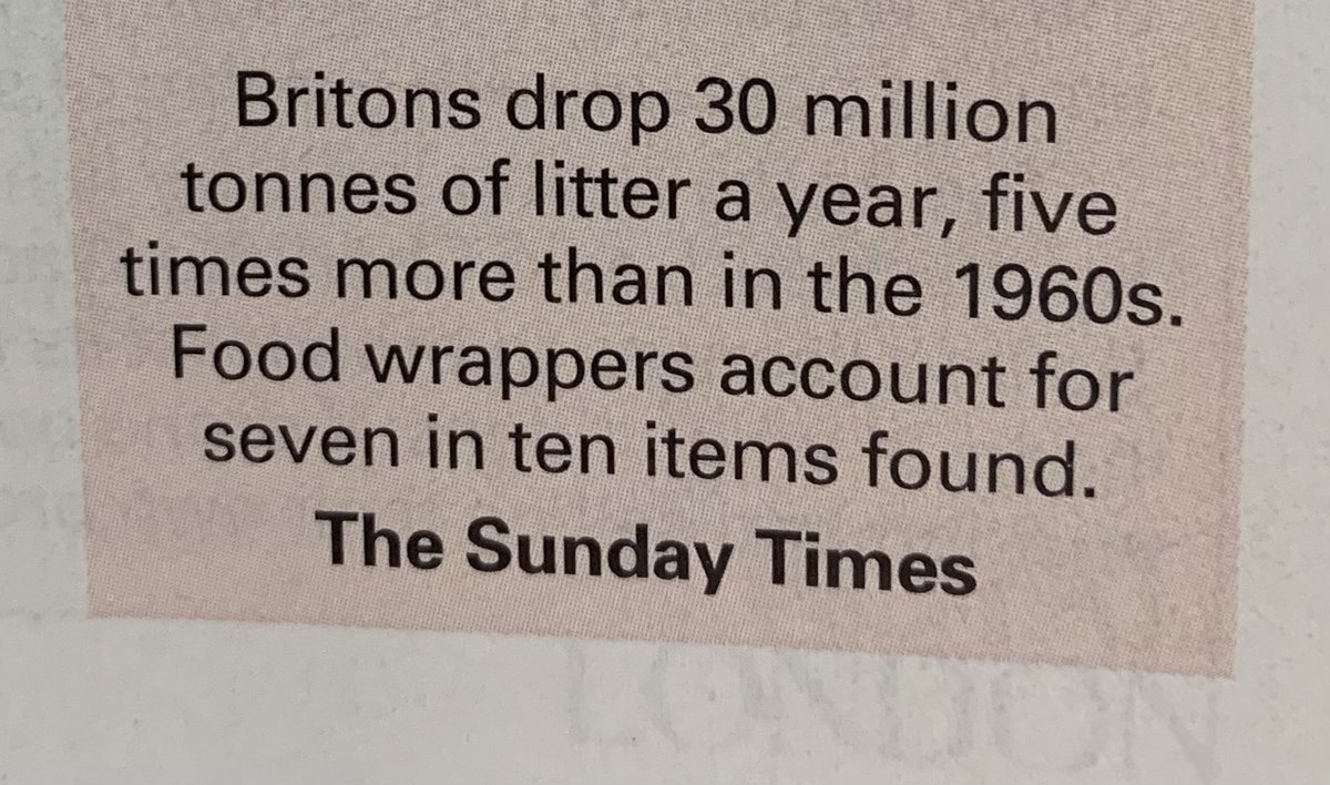 “Britons drop 30 million tonnes of litter a year....”