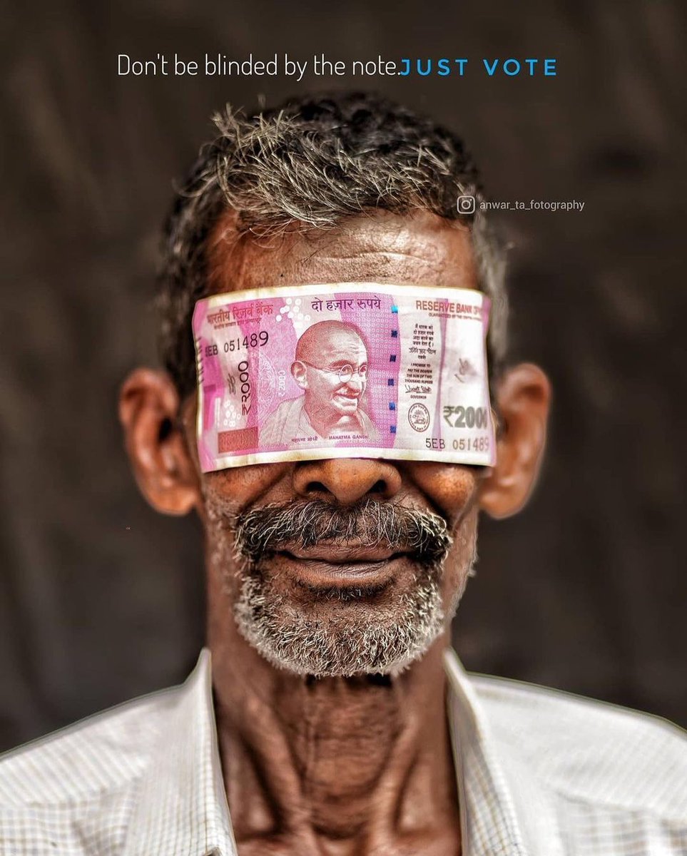 AashaApp's tweet photo. Don't be blinded by the Note👉 Just Vote!
#VoteForRightCandidate #VoteForChange
@ECISVEEP #TNElection2021 #KeralaElections #photography #Vote #TamilNadu #Chennai #WestBengalPolls @maiamofficial @arivalayam @AIADMKITWINGOFL @NaamTamilarOrg @ikamalhaasan @SeemanOfficial https://t.co/swDamNOiE1