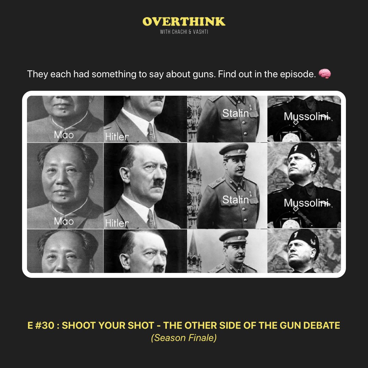 overthinkpod_id's tweet photo. It’s our 30th episode! It’s been a good half a year or so and today we’re releasing our season finale 🙏🏼

We’re ending it with a bang and talking about #guns 🔫 🔫 

Thank you for the constant support and check out the finale thru the link below 👇👇

https://t.co/Wx2qtAYltX https://t.co/HPYHV51lmP