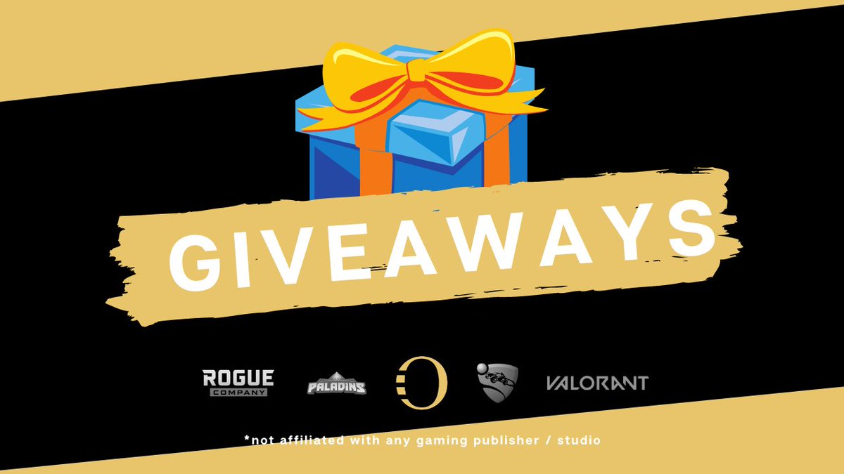 OMNIesportsTeam's tweet photo. 💰$20 QUICK GIVEAWAY💰

We're feeling kind of generous. Maybe it's the holiday spirit. 

-One winner will receive $20 USD.
-Giveaway ends Friday afternoon (4.3.21) 

Enter here:
https://t.co/G208Rcnn04

Games we play:
#RogueCompany #VALORANT #Paladins #ApexLegends #RocketLeague https://t.co/hy5Dhf7Jrz