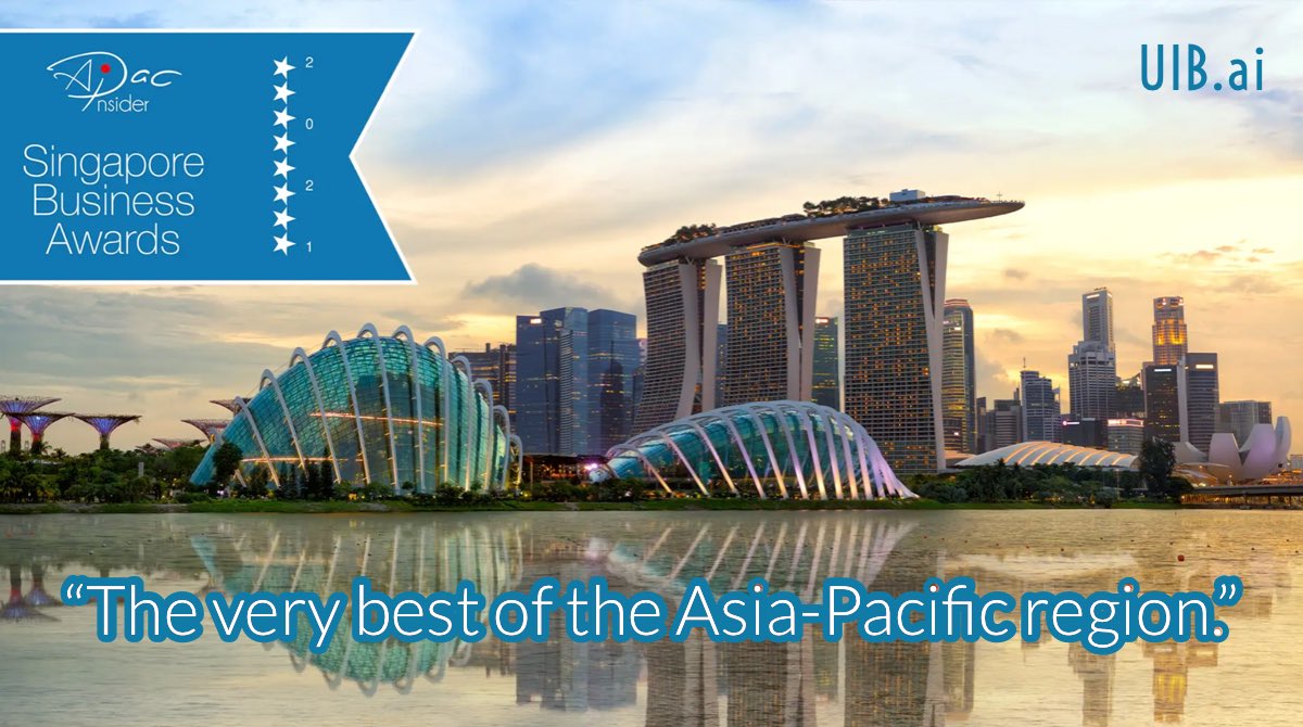 Woo! 🥳 UIB has won <a href="/ApacInsider/">APAC Insider</a> Magazine’s fourth annual 2021 #Singapore #Business #Awards, being named the “Best #AI-Powered #Chatbot Solutions Provider - #SoutheastAsia!” - apac-insider.com/winners/uib-2/. 🏆 #Chatbots #MSP #API #H2M #CUX #CUI #AI #AIoT #IoT