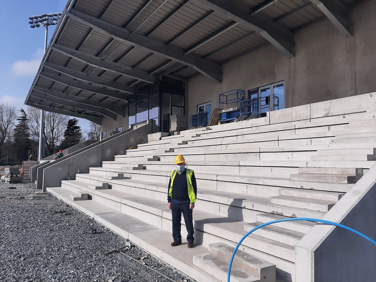 WeldersFC's tweet photo. A few more pictures of the progress of the New Stadium taken yesterday when former Secretary Fred Magee stopped by for a visit. 

Keep up to date with the New Stadium progress &amp; more on our website: https://t.co/sXMzzY6Z9K 

#Football #NewStadium #IrishLeague #Belfast https://t.co/ocsvJaWXWL