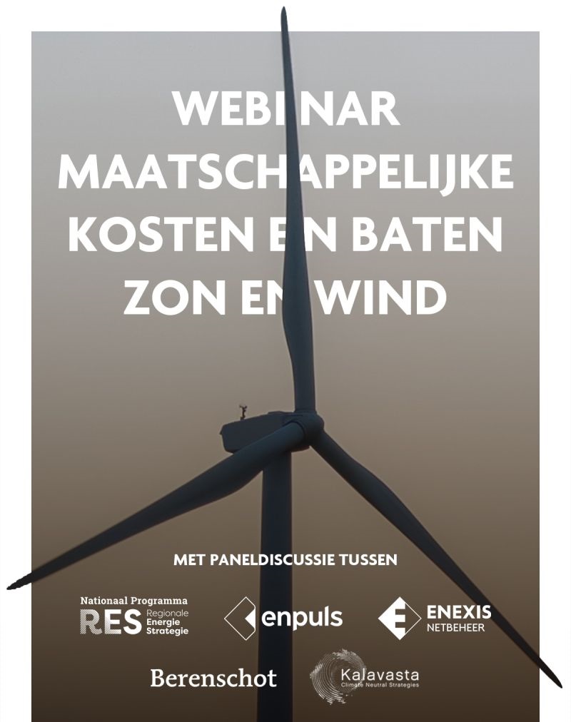 Op dinsdag 6 april van 16:00 tot 17:15 uur organiseert <a href="/EnpulsBV/">Enpuls</a> een webinar over de maatschappelijke kosten en baten analyse van wind- en zonne-energie. Uit dit onderzoek blijkt dat wind maatschappelijk gezien wenselijker is dan zon op land. Aanmelden: enpuls.nl/webinar/webina…