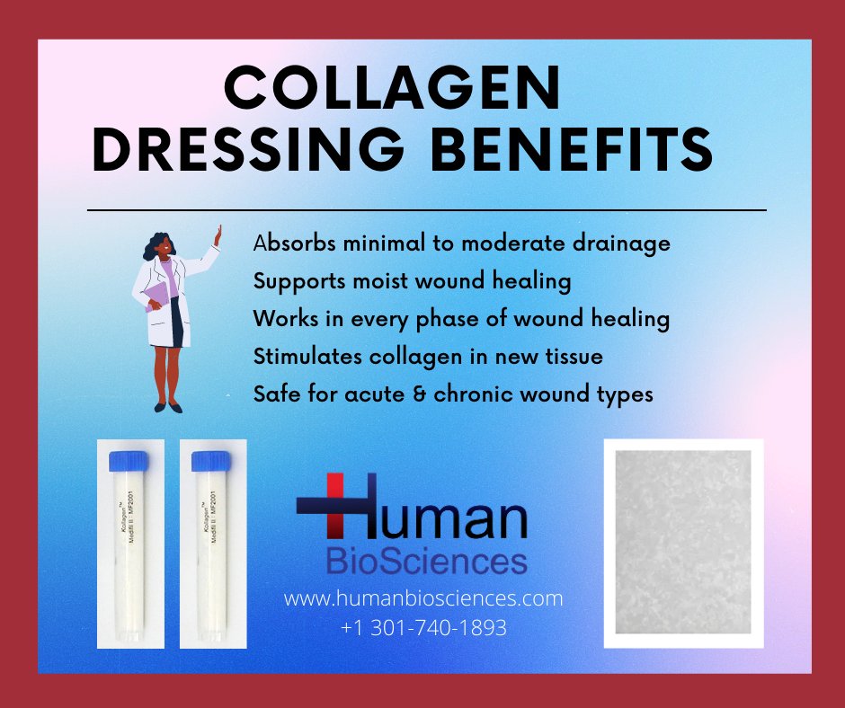 BiosciencesInc's tweet photo. Visit our website to find out more on how to make collagen-based dressings a part of your formulary or practice. https://t.co/h6Z1jdskjh #USAmanufacturer #affordable #nativecollagen #bovinecollagen #brandname #privatelabel #woundhealing https://t.co/2YW0DUhDL7