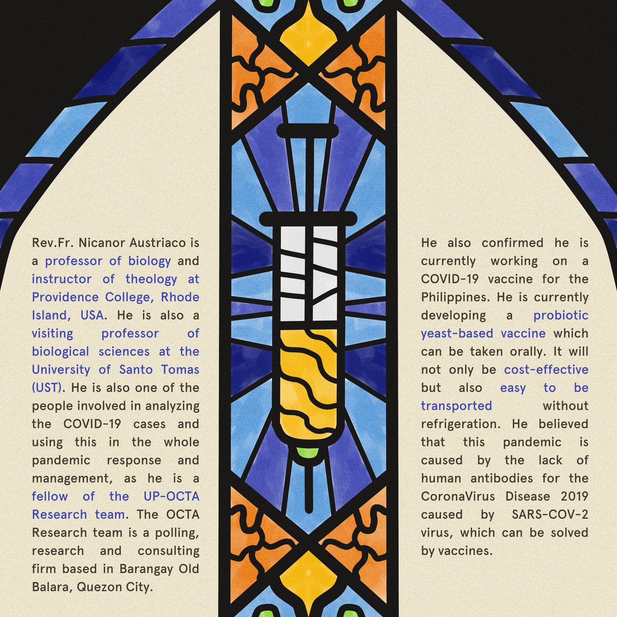 updcsfstc's tweet photo. ...in the Christian industry that has also contributed to the STEM Field. Learn more about Rev. Nicanor Austriaco in this issue of #FridayFeatures.
Special Thanks to:
@upcssc
@UPSESC
#FridayFeatures
#HeadCSUP
#SiyentistaNgBayanNgayonAyLumalaban
Pubmats by: @chwefaith https://t.co/DiV1sO4Mlp