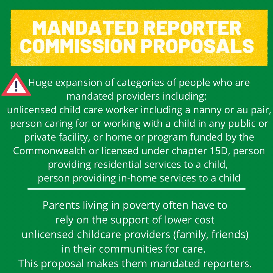 RGreeningLaw's tweet image. Unlicensed lower cost childcare options are the only ones many families living in poverty can access. This proposal makes them mandated reporters, agents of the state. #upendmovement #abolishcps #abolishdcf