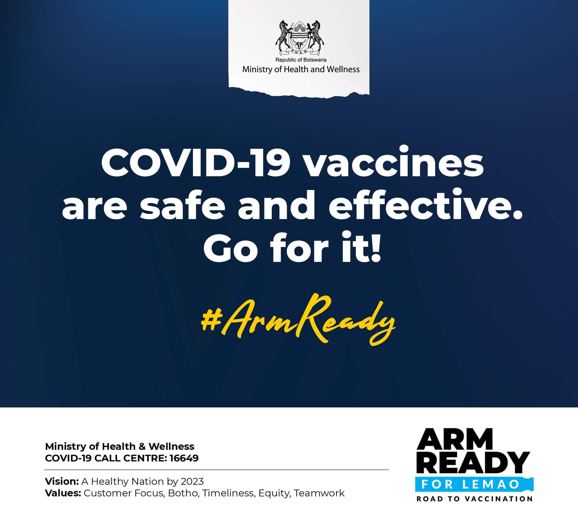 Ministry of Health and Wellness, Botswana on Twitter: "Register at