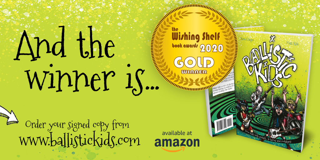 BallisticKids's tweet photo. Happy beyond words that Ballistic Kids has been awarded GOLD🏅📖😁 in the @WishingShelf Awards 2020 - judged by children from schools across the UK on writing style, cover and illustrations, editing and theme! https://t.co/xPZrOceLtK https://t.co/gGsaAZeKUo