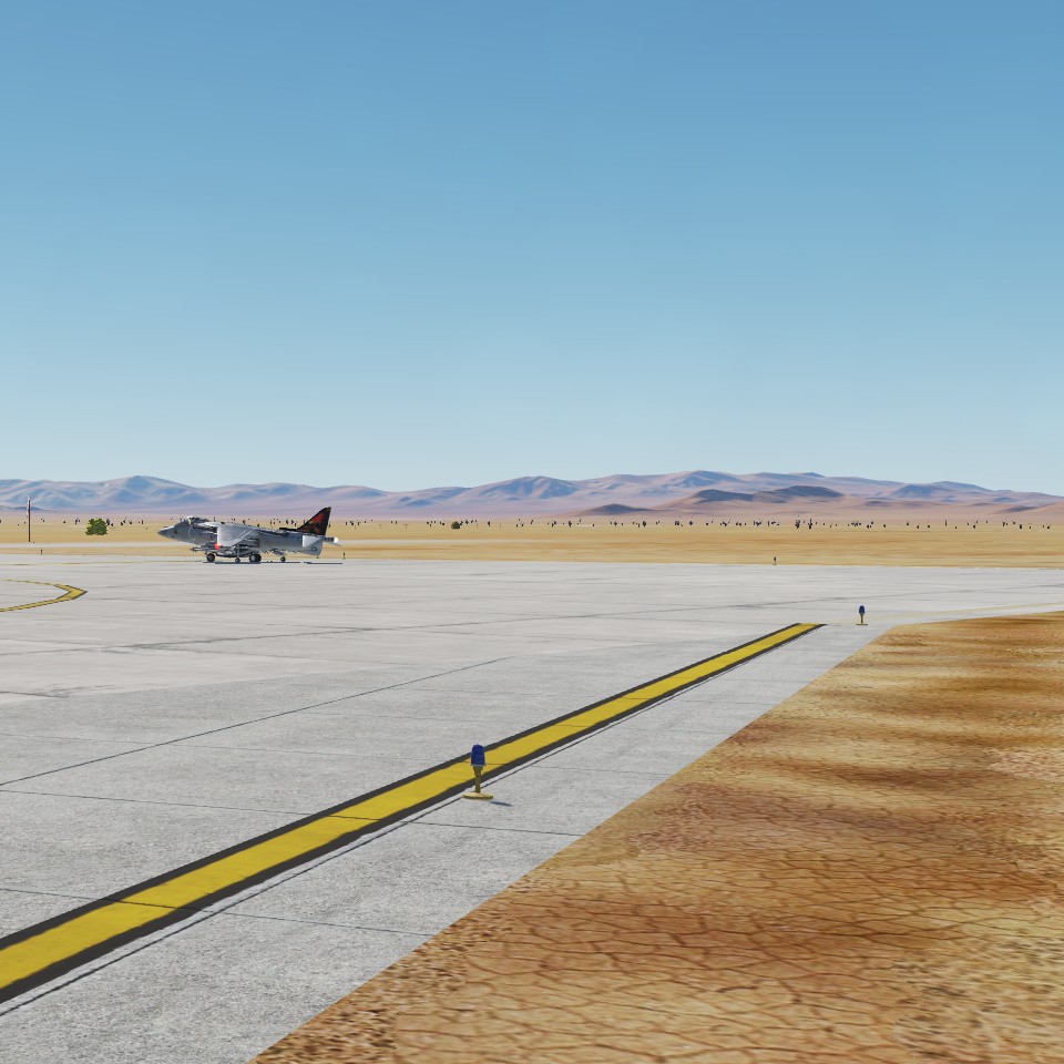 FLOANVirtual's tweet photo. #AV8BIICombatReady ⚔ #Su35Agressor ⚔ #NellisAFB (#KLSV #Nevada) 🇺🇸 Base de operaciones para el adiestramiento de nuestra #NovenaEscuadrillaVirtual 🇪🇸✈️#VSOG @IVAOES 🇪🇸 con el avión cazabombardero Boeing AV8B Harrier II ✈ del #VMAT203 "Hawks" 🦅 en #DCS ⚔✈️ https://t.co/rY2C8uL2q9