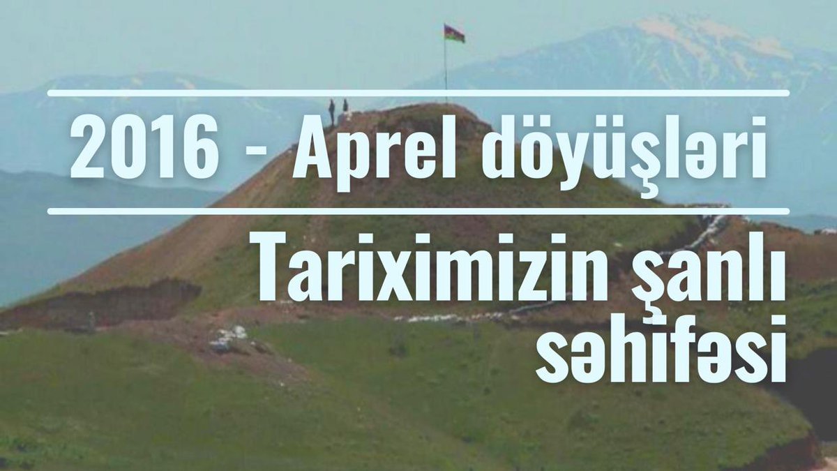 Tariximizin şanlı səhifəsi olan #AprelDöyüşləri|ndən 5 il ötür. Bütün #Azərbaycan və azərbaycanlılar üçün əlamətdar olan bu gündə Şəhidlərimizə Allahdan rəhmət, Qazilərimizə şəfa diləyirik. Yaşasın Müzəffər Ali Baş Komandan, yaşasın Şanlı Azərbaycan Ordusu!
#QarabağAzərbaycandır!