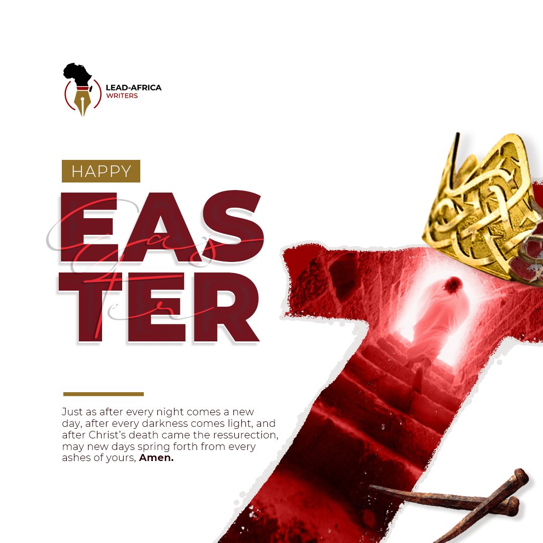 Leadafricawrite's tweet image. Happy Easter, people!

May life flow into all that we do. Happy celebration, and remember to be safe.

#SHIFTishere #HappyHolidays #leadafricawriters