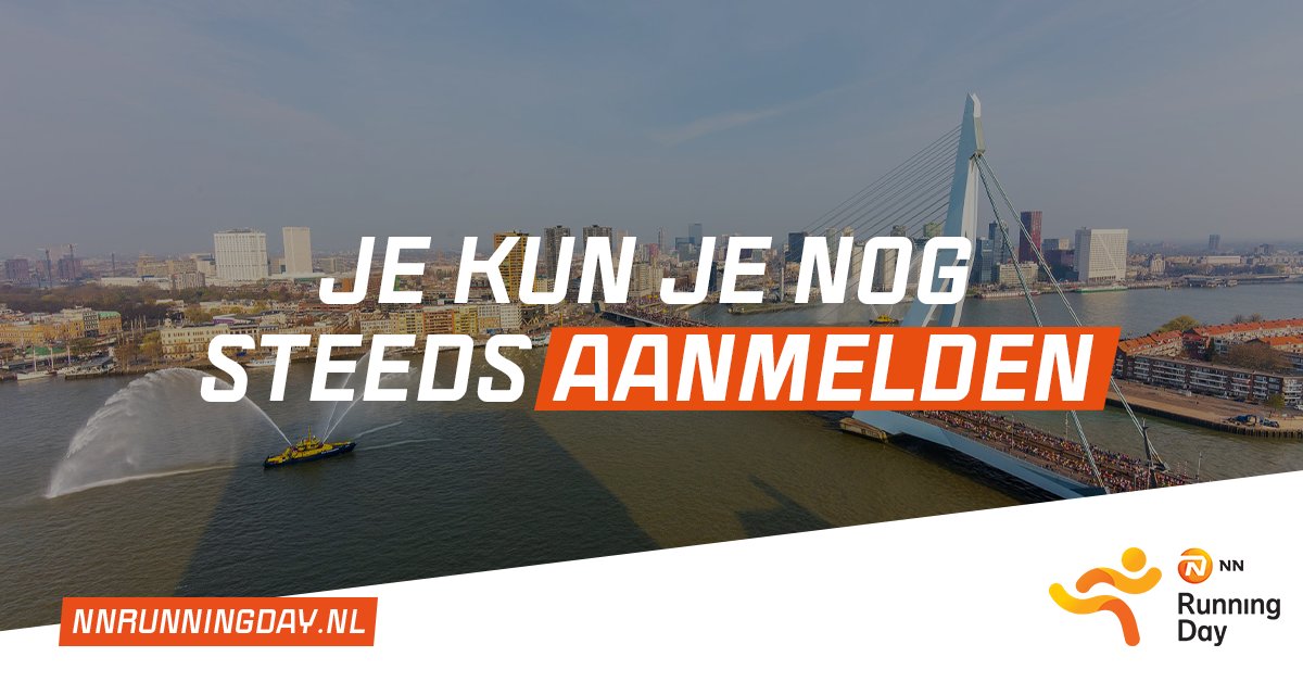 Bang dat je te laat bent met inschrijven? Geen nood! Gratis aanmelden voor de NN Marathon Rotterdam Edition kan nog steeds! 👇

👉 Meld je gratis aan via nnrunningday.nl

#NNRunningDay #youneverrunalone #DeMooiste #NNMarathonRotterdam