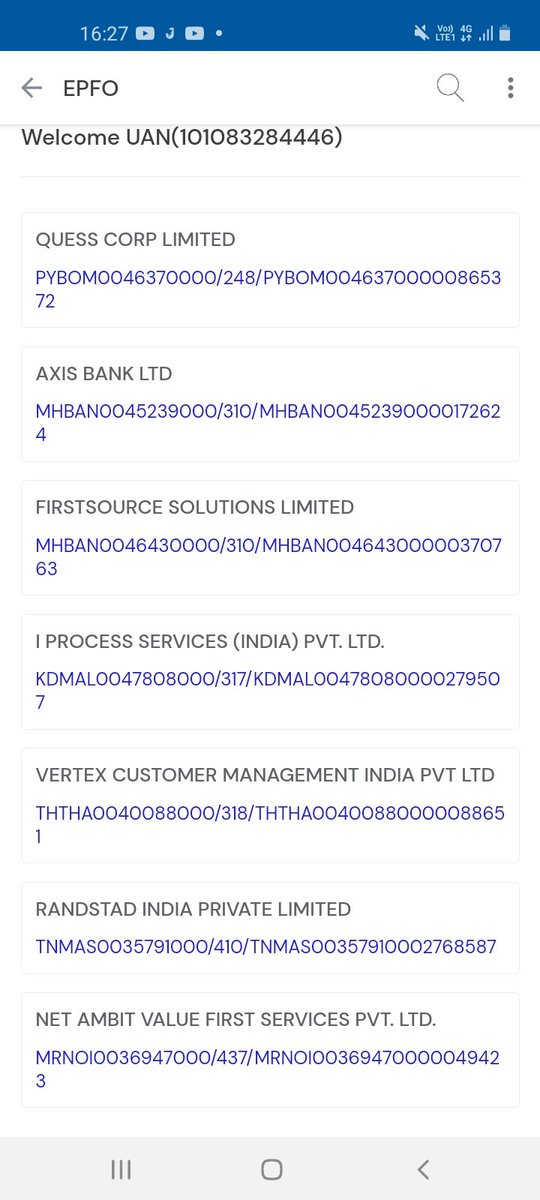 ZarreenKhan8's tweet photo. @socialepfo @epfonlinehelp @EPFOBhopal  
can you guys help me how to merge all these account to release my PF amount https://t.co/1wAN3KYsVO