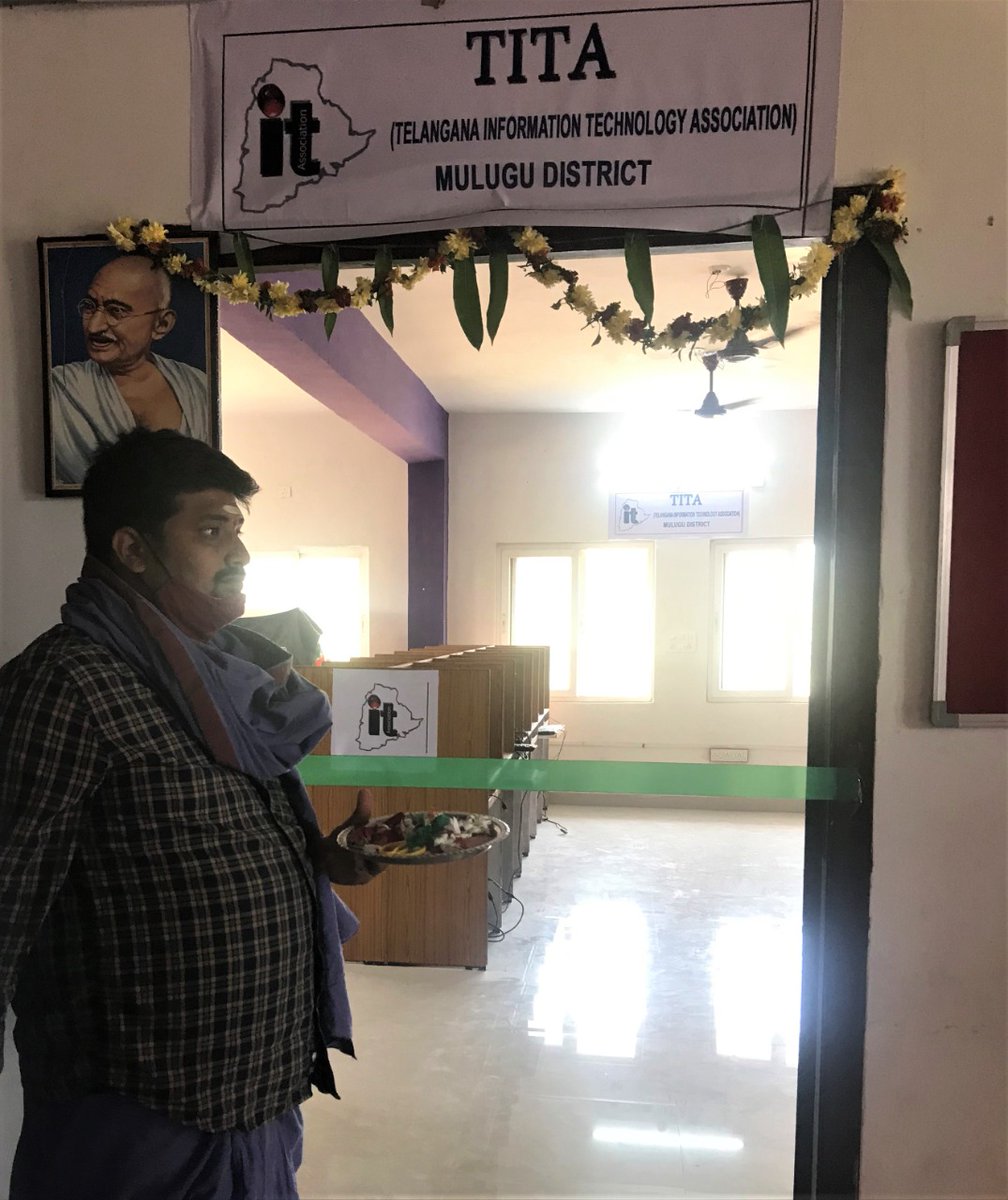 SundeepMakthala's tweet image. 👉 First @TelanganaIT District office inaugurated @ Mulugu
👉 Dist administration provided 1500sft at HQ
👉 15computers equipped besides other facilities. 
👉 Dist SECY Dharmendar took charge
👉 All districts to have TITA office space soon

Thnx @KTRTRS anna, @jayesh_ranjan sir🙏