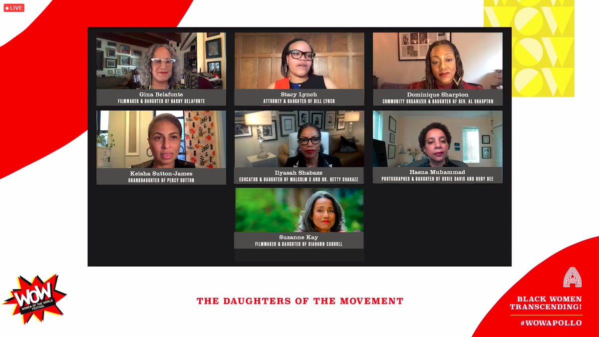 thealicianunn's tweet photo. #wowapollo has outdone themselves today! First there was an soul soothing sound shower experience with the powerful voices of Maya Angelou, Aretha Franklin and others facilitated by Gina Belafonte. Now, I bow down before the INCREDIBLE daughters of the movement. LEGACY! https://t.co/jYCE7op9wI