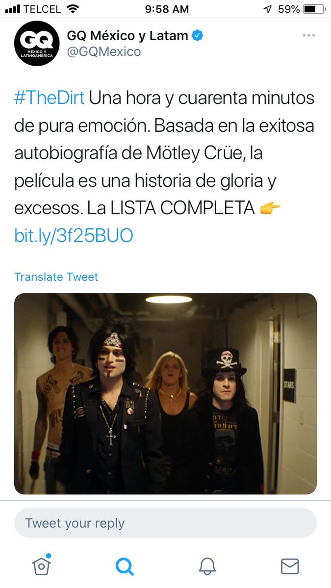 greatfulldady's tweet photo. @NikkiSixx Recommendation from GQ Mexico for this weekend https://t.co/f3S1nfr7SA
