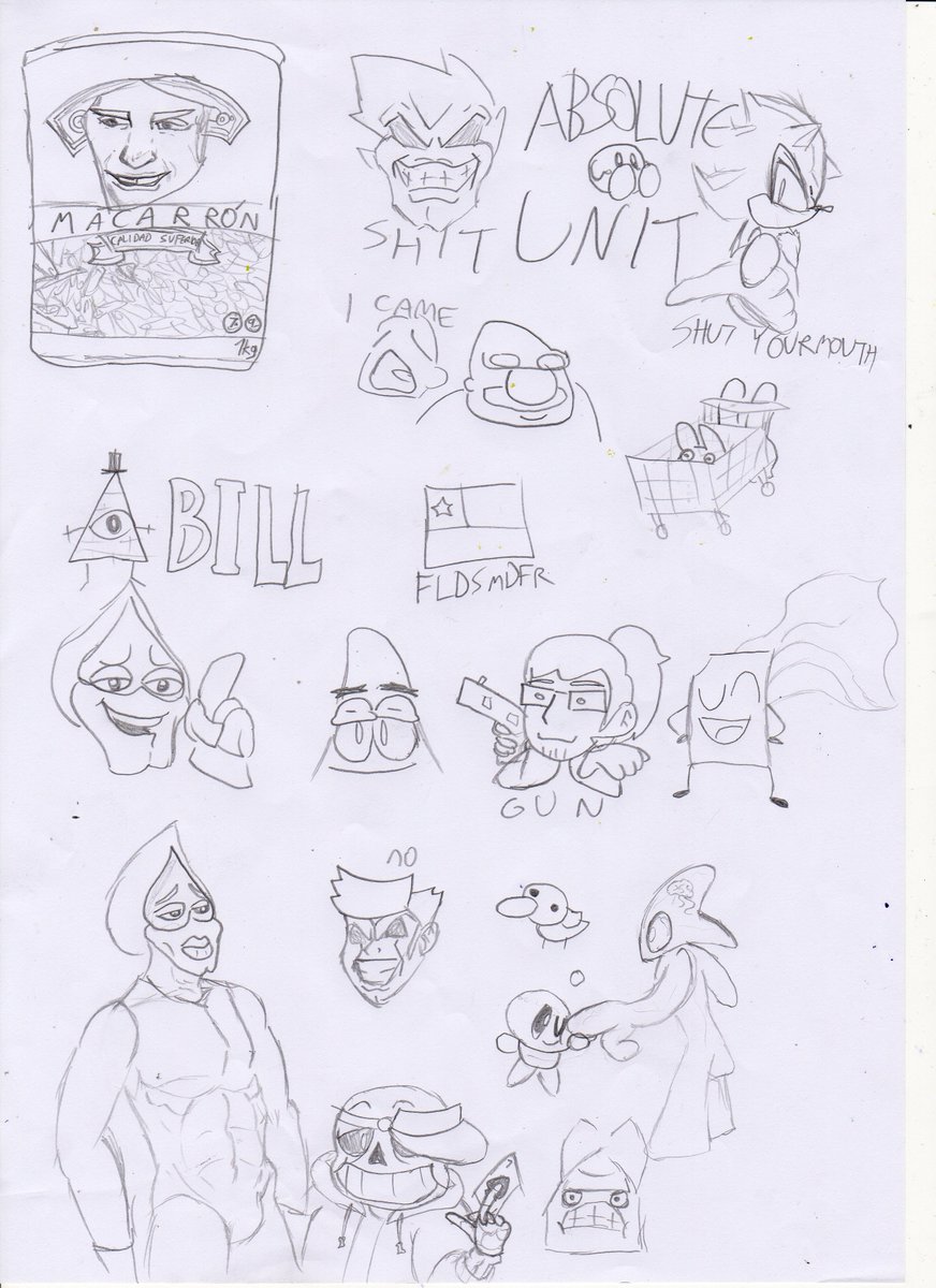 escancoranco's tweet photo. dibus de esta semana pero con #'s (1/2) #drawpile #sketch #sketches #drawings #drawing #oc #art #ocart #courtneywithagun #hamburgario #baslonelguepardodelaterceraimagenesdearrobagoldmaster #remesdearrobaremseii #dromedario #emoisdead #ginaisoverparty #patatavoladora #alienmo #bob https://t.co/vMstFEca5i