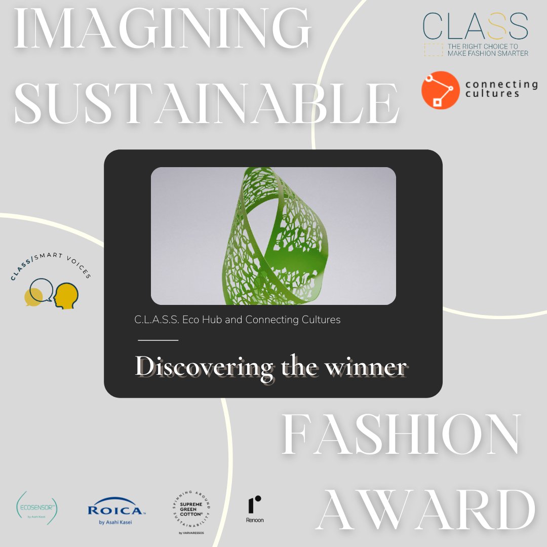 CLASSecohub's tweet photo. On March 30th, at 4 PM CET time, discover the winner of Imagining Sustainable Fashion Award and join us for an inspiring conversation on a new generation of values.
Join us, link in bio to register! #ClassIcon #ClassEcoHub https://t.co/OcwLNSBrt7