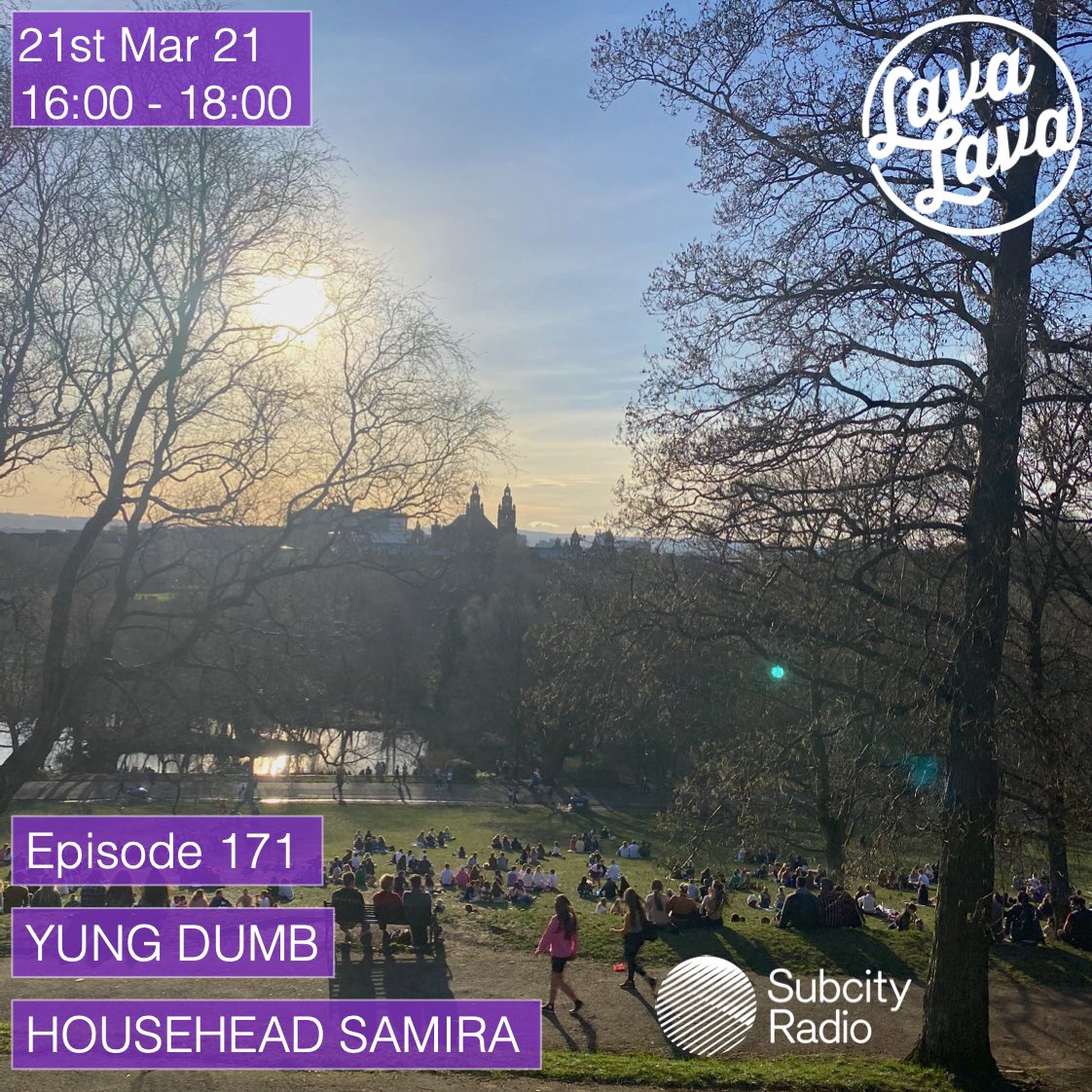 Broadcasting LIVE from a sun-drenched Glasgow at 4pm on <a href="/SubcityRadio/">Subcity Radio</a>! 🕶

Listen via subcity.org/shows/lavalava for a Label Focus on the amazing @Yungdumbrecords and a Guest Mix from rising star <a href="/househeadsamira/">Househead Samira</a> ☀️☀️☀️