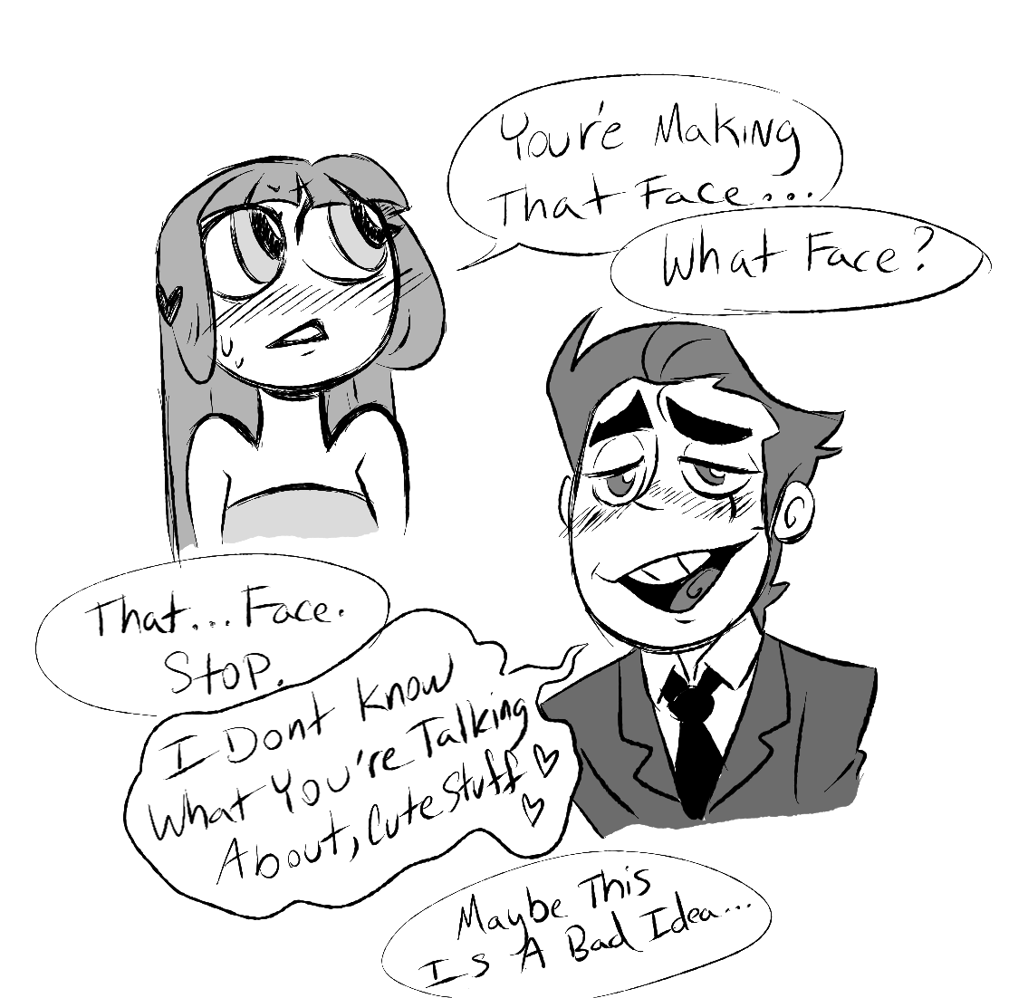 They planned to help the Professor's science career by talking to a party of big names... But Jack's making the "That's my future wife" face and it's not looking good. 
