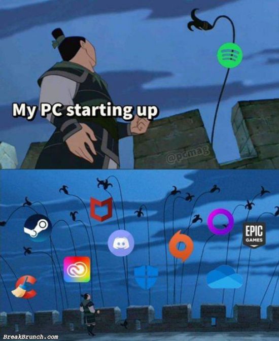 BreakBrunch's tweet photo. When my pc start up - https://t.co/lsvaaYLYRc https://t.co/k5zMsJCrEH