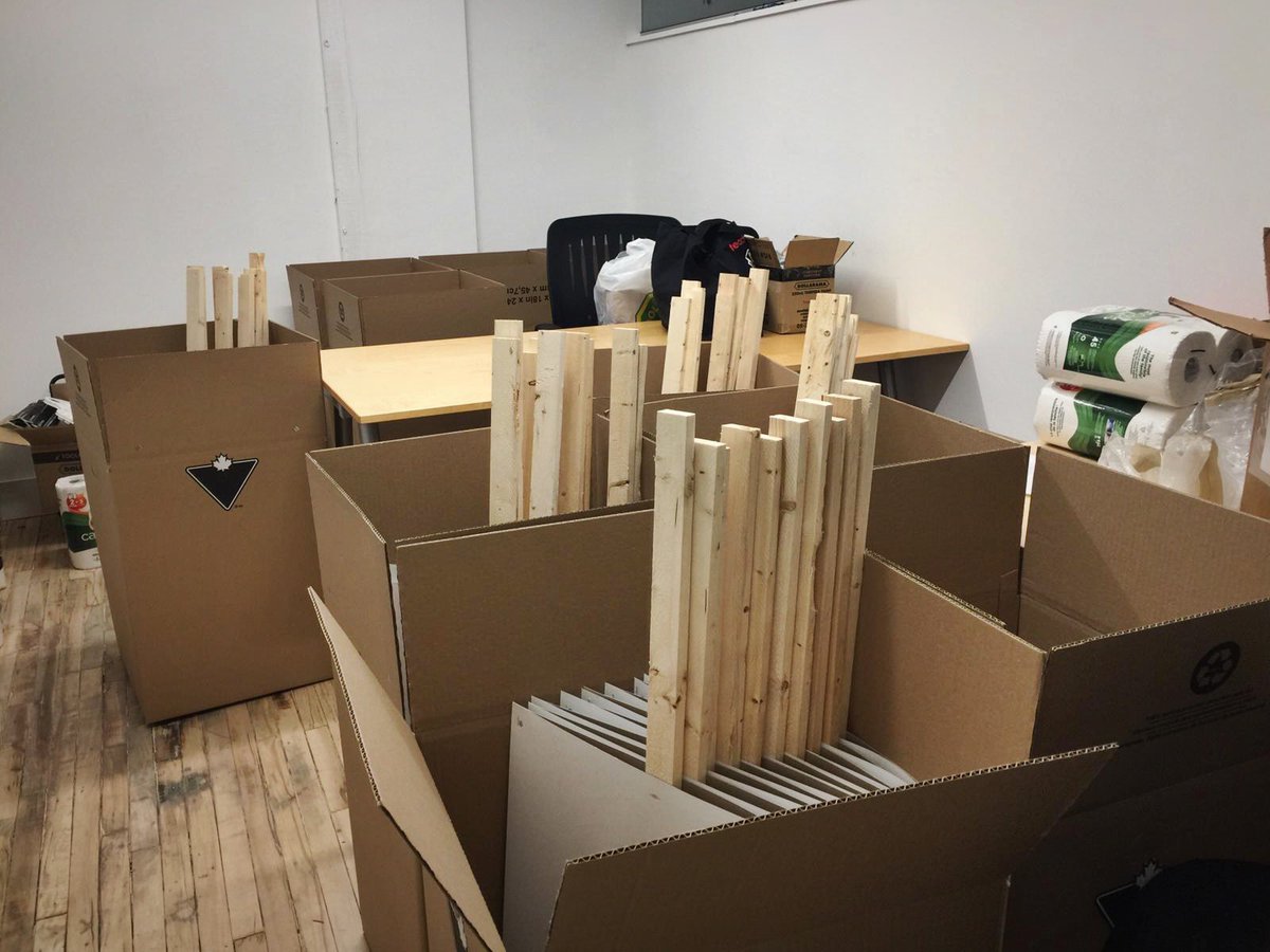 cupe3902's tweet photo. Shhhhhh! The Picket Captain Kits are sleeping! Another day of  preparation! #strikeprep #unionpower #onpol #cupe #cupeon #gradstrike https://t.co/aSSK5FgnRo