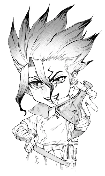 another practice with chibi #senku 