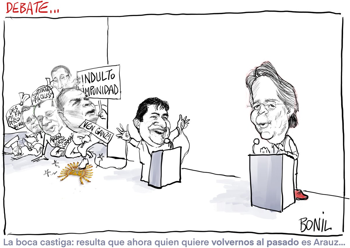 bonilcaricatura's tweet photo. DEBATE:
A  ver ¿Quién es ahora el que quiere volvernos al pasado? 😏🤔😜 https://t.co/i4EFIGGqAo
