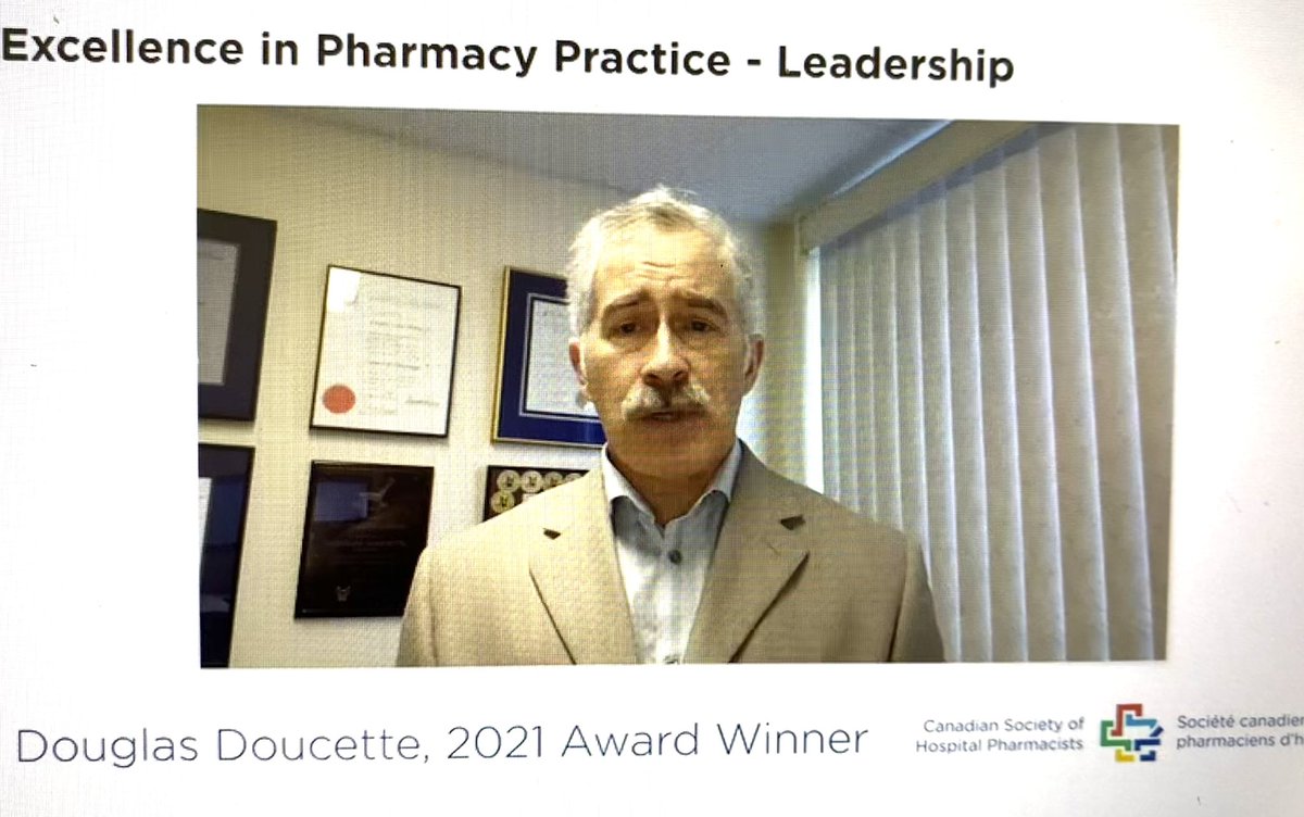 Promoting pharmacy leadership at this year’s virtual CSHP conference- congrats to Doug Doucette! #HealthPRO #CSHPTogether2021