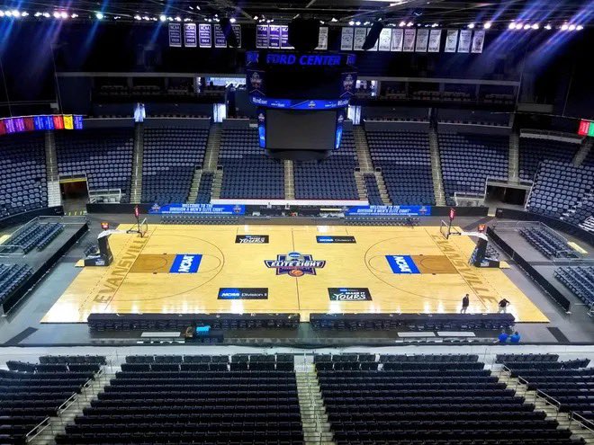 Women’s D2 elite 8 gym compared to men’s D2 elite 8 gym. They get 25% to 30% capacity in this huge arena and we get 36 tickets per team in this tiny place. Tell me how this is fair. <a href="/NCAADII/">NCAA Division II</a>