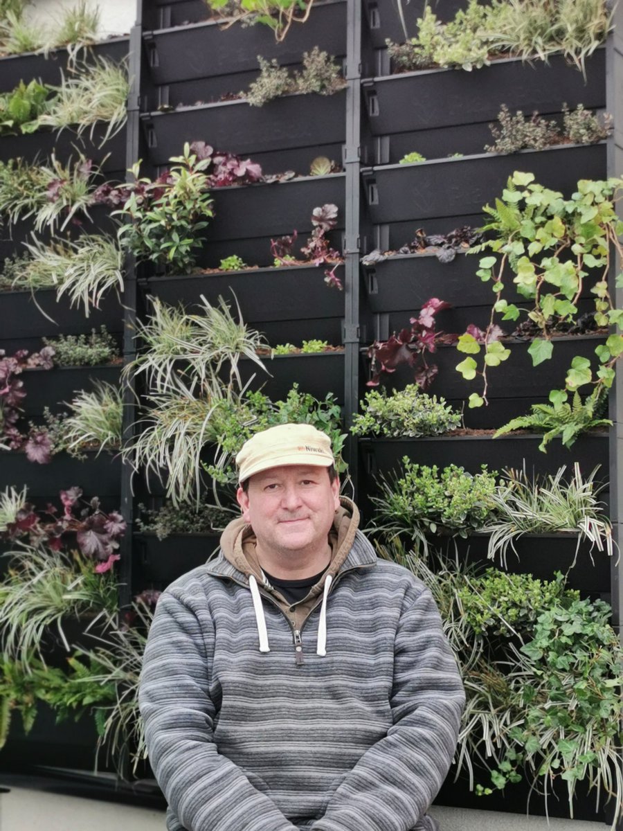 Weekend job complete. A vertical, living wall. It still needs to fill out but my partner and I are over the moon with it. Cannot wait to see it grow.  <a href="/BBCMorningLive/">BBC Morning Live</a> <a href="/GWandShows/">BBC Gardeners World</a> <a href="/PlatinumMagUK/">Platinum Magazine</a> <a href="/qvcuk/">QVC UK</a> <a href="/GardenNewsmag/">Garden News</a> <a href="/GWmag/">BBC Gardeners' World Mag</a> #verticalwall #livingwall @Biotecture_ <a href="/plantbox/">david williams</a>