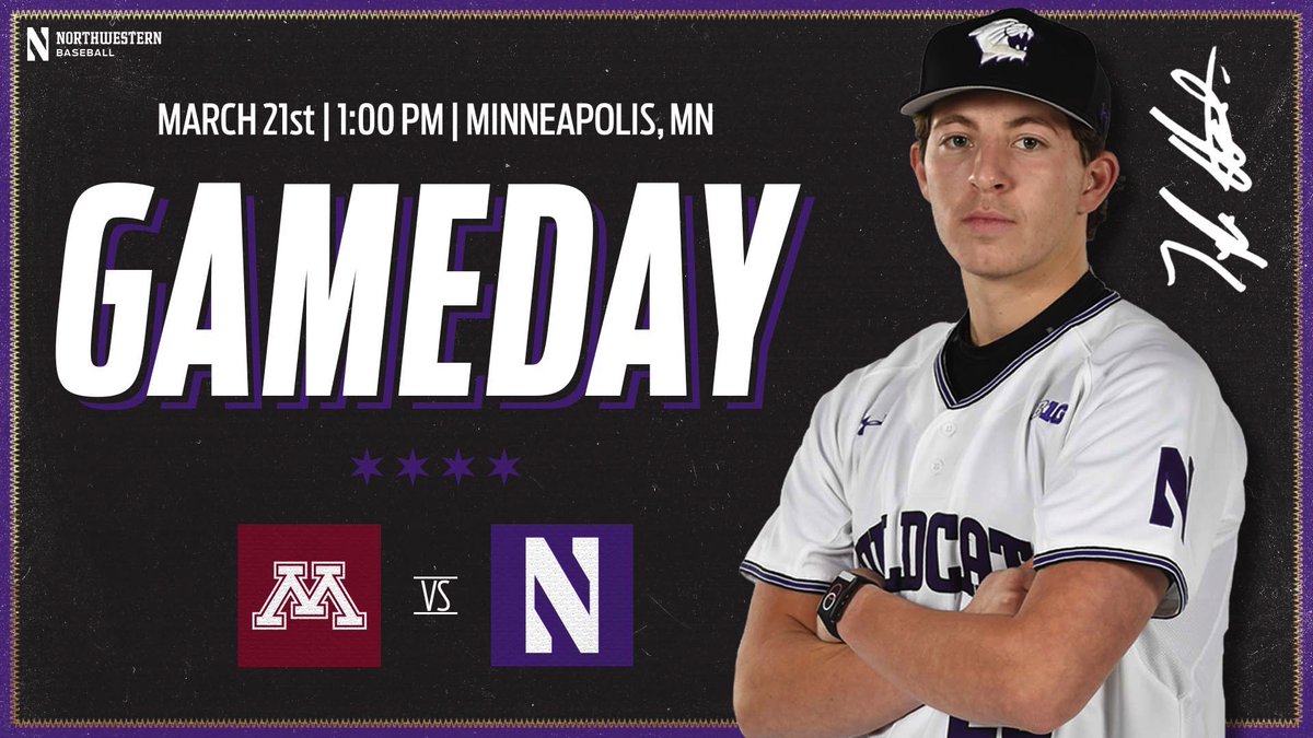 NUCatsBaseball's tweet photo. Gameday!
1:00 PM start for Game 2 today vs. Minnesota
📺: https://t.co/UmqpLZZJzD
📊: https://t.co/Lfj8RCSEql

#GoCats https://t.co/9xq8pxTyxy