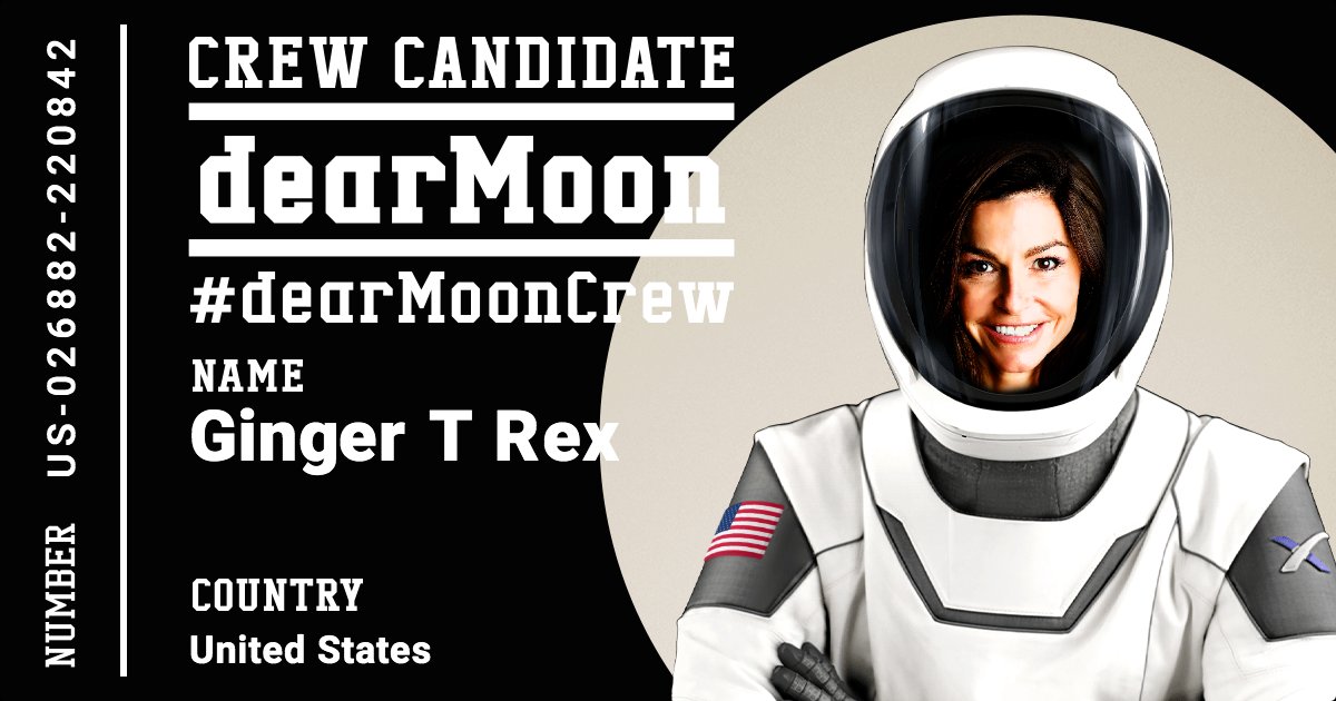 GingerTRex's tweet photo. This looks promising. 
"To the Moon, Ginger!!! "

#dearMoonCrew #spacetravel #Writers https://t.co/Qt1wAnsy0s