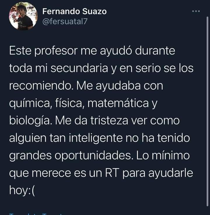 Vengo nuevamente a recomendar al profesor Julio García y esta vez por experiencia propia. Hoy le dió clases a mi hija y puedo asegurar que es excelente docente, super puntual y respetuoso. Si van a contratarlo por favor paguen más de lo que cobra porque lo vale.
Les pido un RT.
