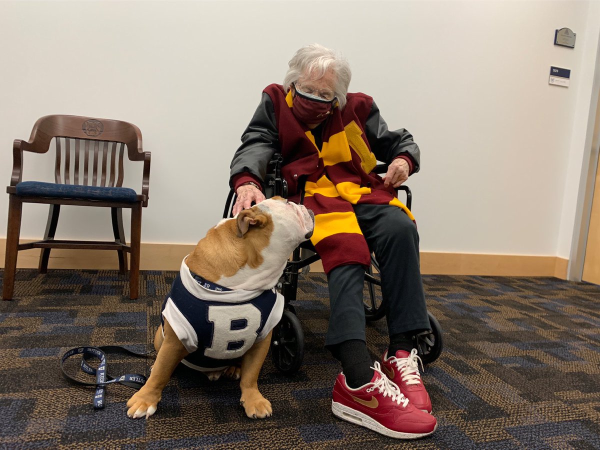 TheButlerBlue's tweet photo. After meeting Sister Jean, I just have to jump in for my Deputy Mayor, @butlerblue3, and make the day’s first #TripsPicks for the Ramblers. How could I not? #MayorofMarch | #MarchMadness https://t.co/ygvb5PbSpq