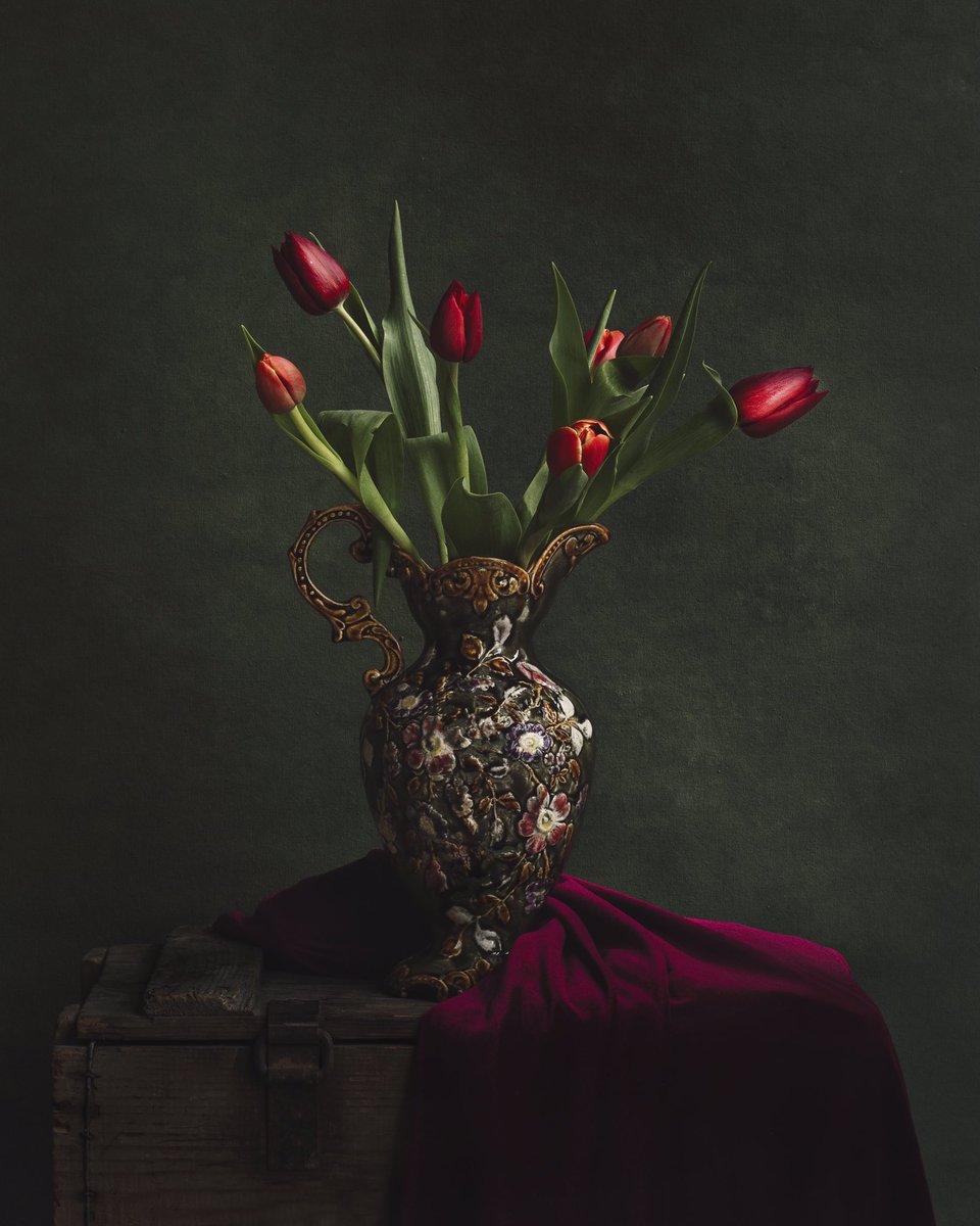 Wshing_Well's tweet image. Dutch Still Life 🌹
•
#stilllifephotography #fineart #handpaintedbackdrop #arterybackdrops @KelbyOne