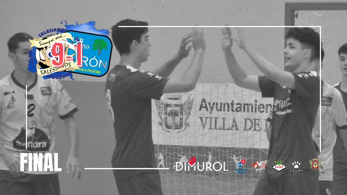 CDSalesianosCDS's tweet photo. ⌛ FINAL DEL PARTIDO
🏅 F2 J01 JuvDH G8C
💙 @CDSalesianosCDS (9-1) @OlironFutsal
⚽️ #CarlosRavina x4 #PPOliron #EduYanes #JonyDaSousa #JorgePadrón x2
🏷 #VamosCDSTenerife #FútbolSala https://t.co/KFvK5DNxi9