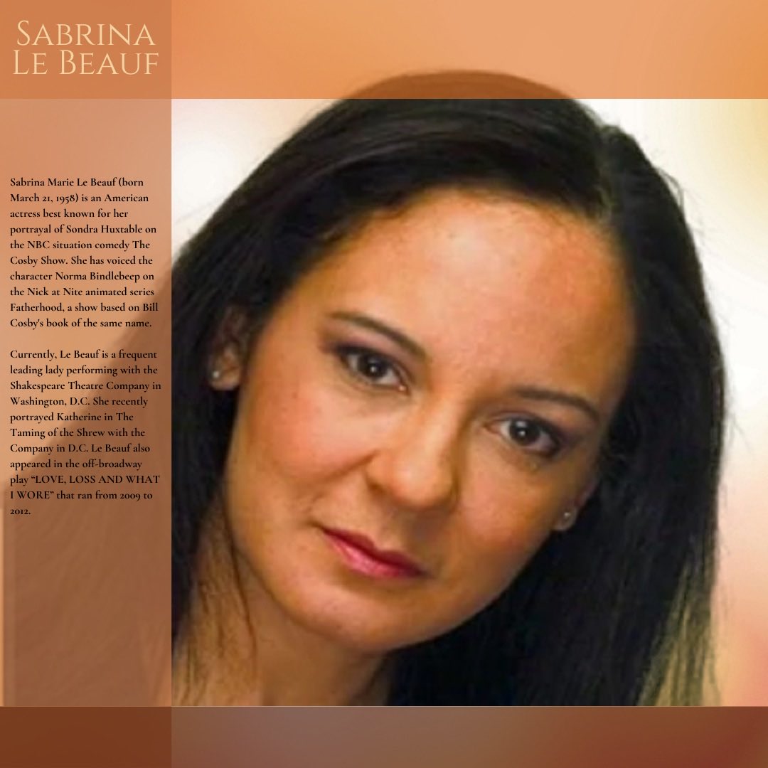 Happy birthday to Sabrina Le Beauf.  
 