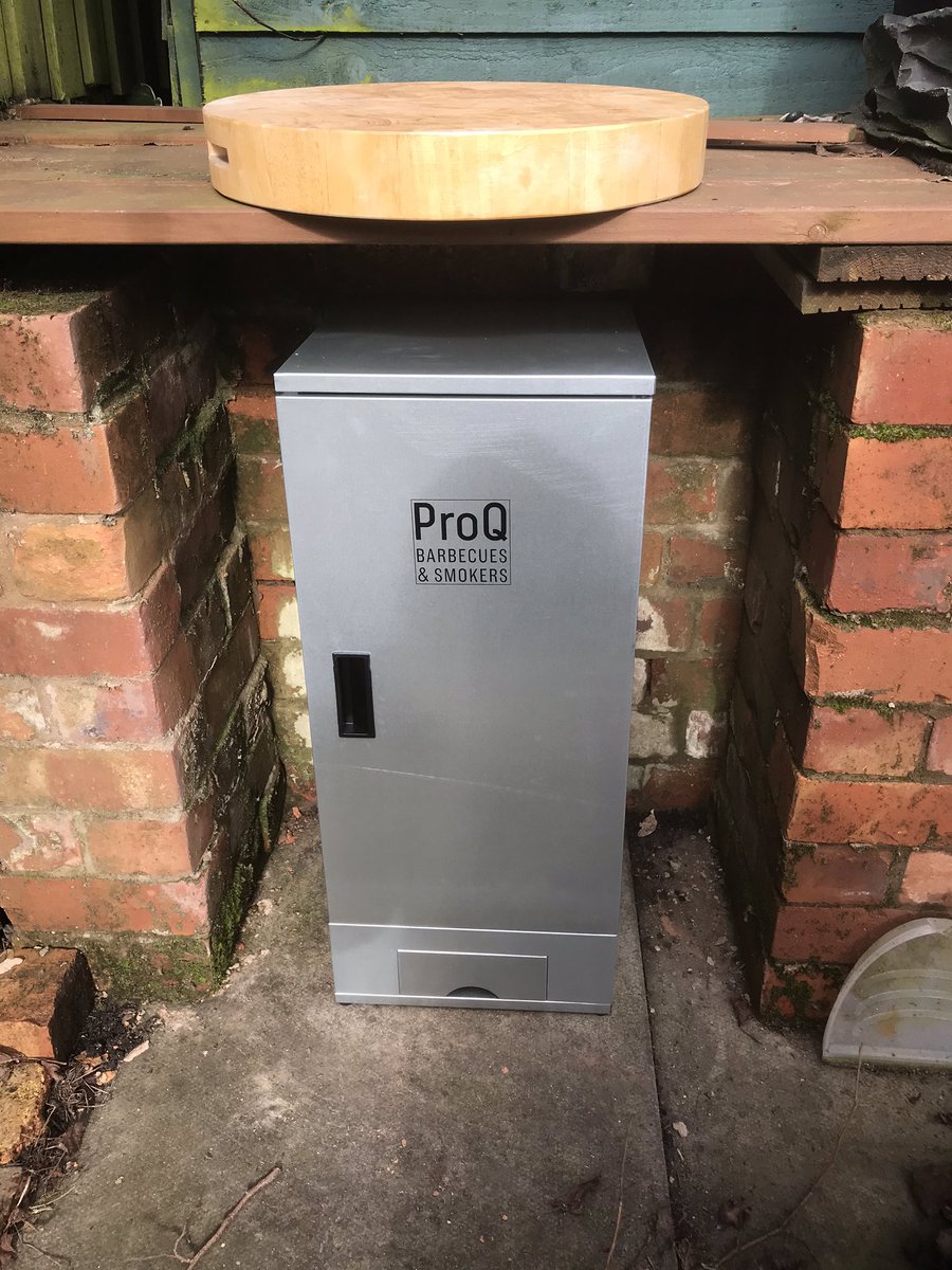 Goodlifeish's tweet photo. Been playing with our new toy, the awesome @ProQSmokers cold smoking cabinet. 
#thegooflifeish #thegoodlife #coldsmoking #homecured #smokedbacon #smokedcheese https://t.co/P8oWU778eT
