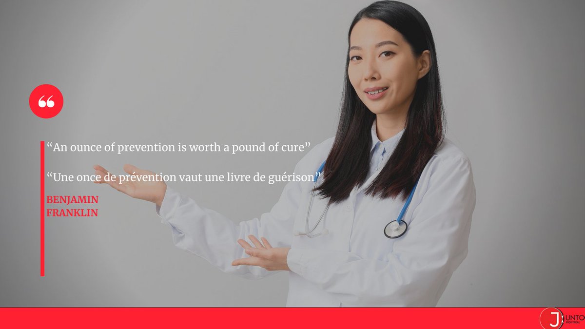 juntomtl's tweet photo. “An ounce of prevention is worth a pound of cure”
“Une once de prévention vaut une livre de guérison”
Benjamin Franklin
#Health #Santé #BenjaminFranklin #Quotes #Citations #JuntoMTL #JuntoMontreal

#JuntoMontreal #JuntoMTL #BenjaminFranklin #Quotes #Citation https://t.co/OVmXGw0sKI